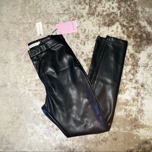 NWT Anthropologie Vegan Leather Pants, Size XS